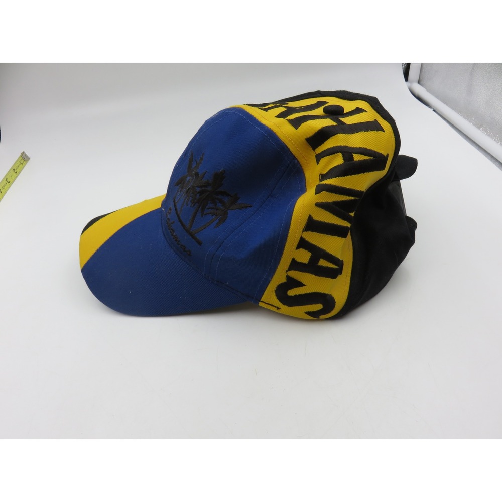 Bahama Sport Vtg Snapback Hat Blue Yellow Black The Bahamas Souvenir Cap 58cm - Picture 3 of 7